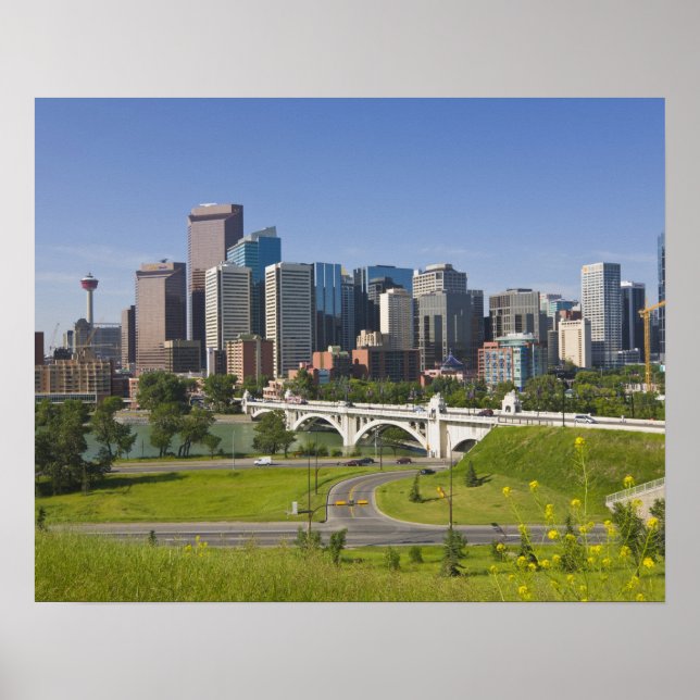 Póster Centre St Bridge and Downtown Calgary, Alberta, (Frente)