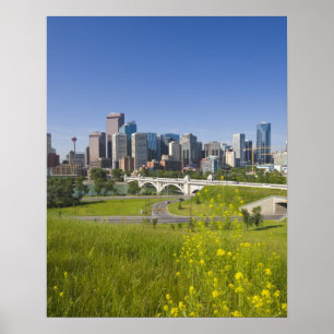 Póster Centre St Bridge y Downtown Calgary, Alberta, 2