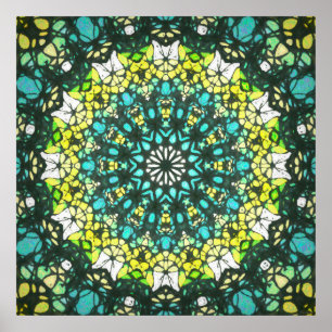 Póster Centrifugadora de Ensalada – Patrón de Mandala Ver