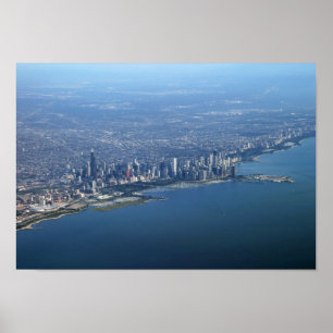 Póster Centro Aéreo de Chicago 11x16