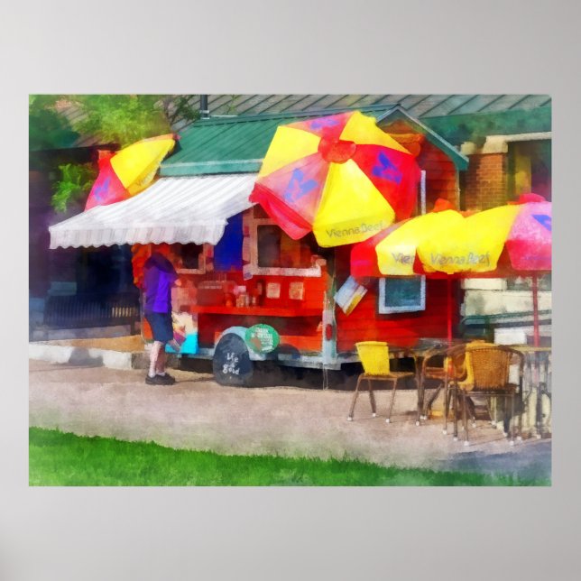 Póster Centro comercial Hot Dog Stand (Frente)