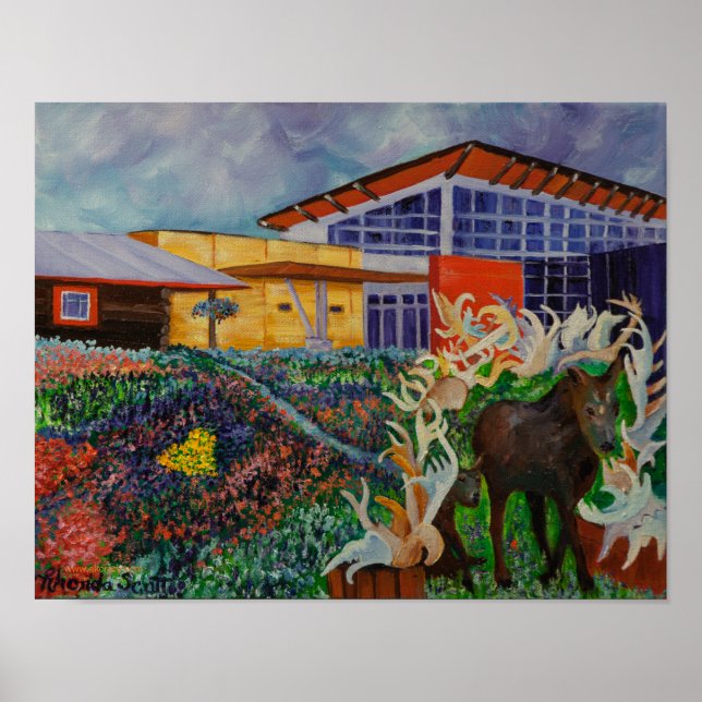 Póster Centro Cultural Morris Thompson, Fairbanks Alaska (Frente)