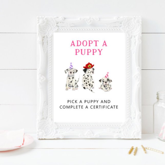 Póster Centro de Adopción | Chica Rótulo Fiesta de bomber (Subido por el creador)