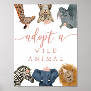 Póster Centro de Adopción   Rótulo de la fiesta de cumple