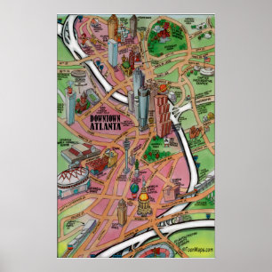 Póster Centro de Atlanta