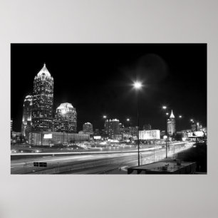 Póster Centro de Atlanta BW