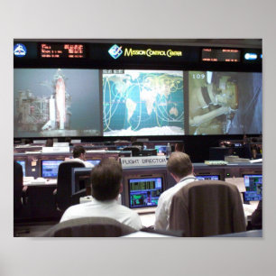 Póster Centro de Control de Misiones (STS-102)