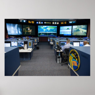 Póster Centro de Control de Misiones (STS-119)