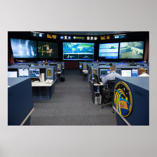 Póster Centro de Control de Misiones (STS-119) (Frente)