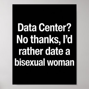 Póster Centro de datos No gracias Prefiero salir con una