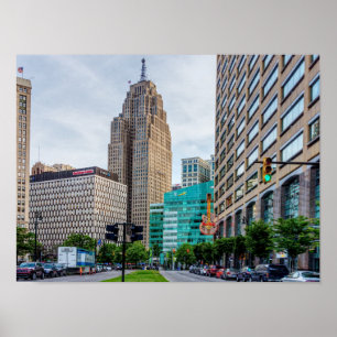 Póster Centro de Detroit
