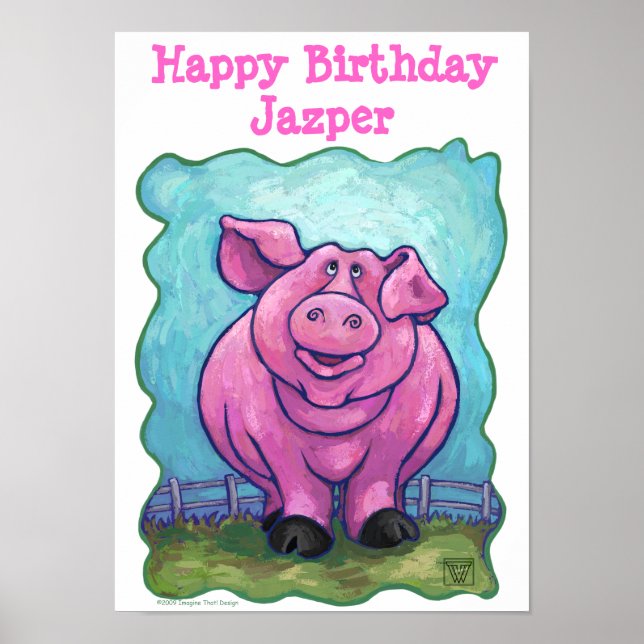 Póster Centro de Fiesta de cerdo (Frente)