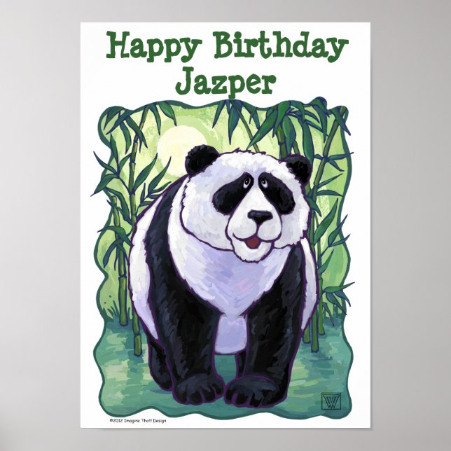 Póster Centro de Fiesta de Oso Panda (Frente)