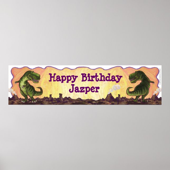 Póster Centro de Fiesta de Tyrannosaurus (Frente)