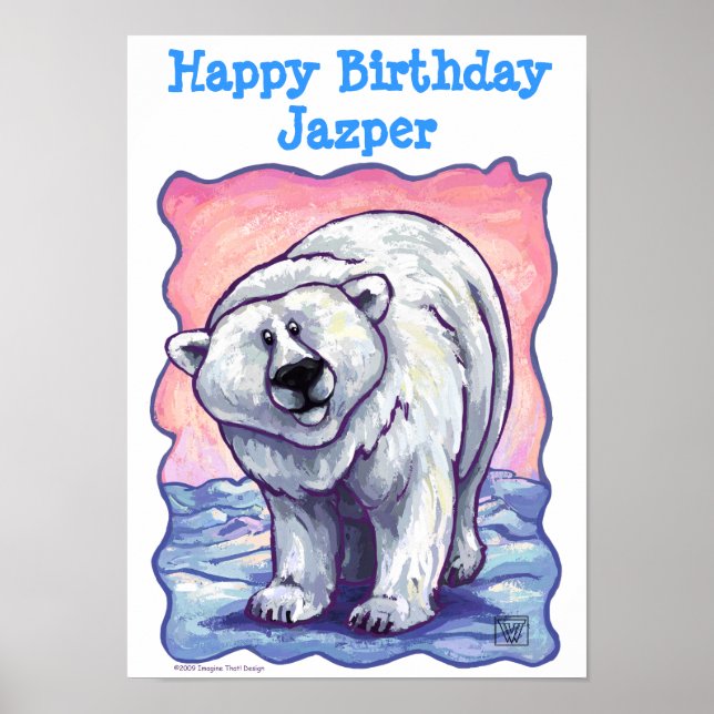 Póster Centro de Fiesta del oso polar (Frente)