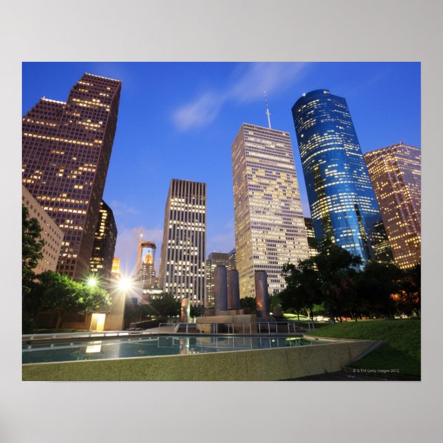 Póster Centro de Houston, Texas (Frente)