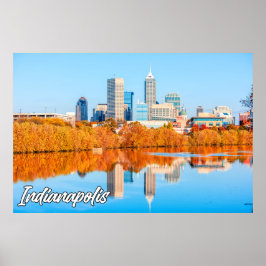 Póster Centro de Indianápolis, Indiana (Estados Unidos)