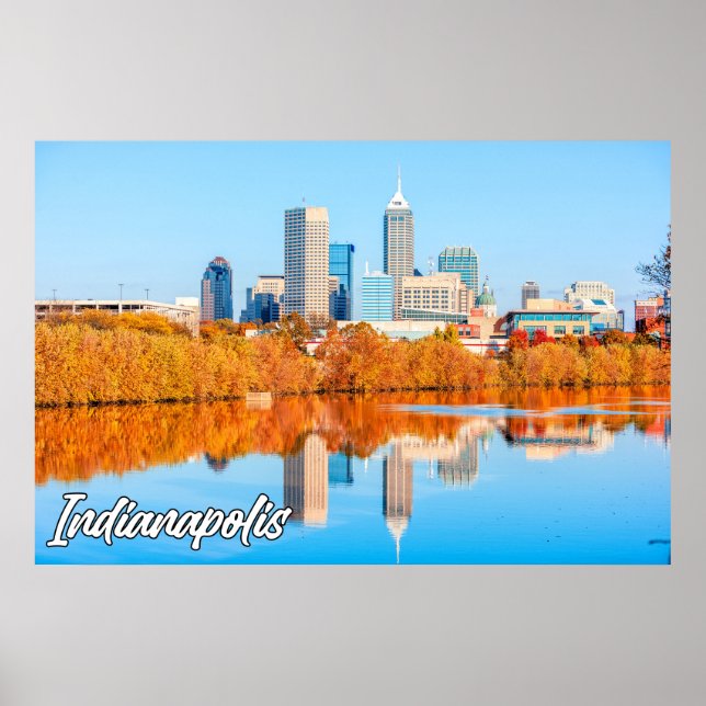 Póster Centro de Indianápolis, Indiana (Estados Unidos) (Frente)