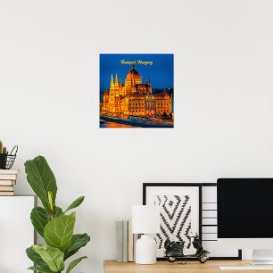 Póster Centro de la ciudad de Budapest,