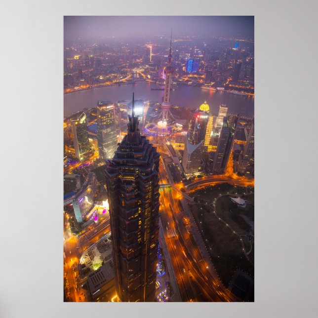 Póster Centro de la ciudad de Shanghai (Frente)