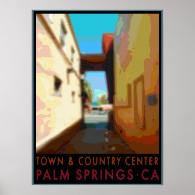 Póster Centro de la Ciudad y del País Palm Springs CA (Frente)