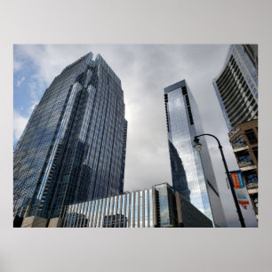 Póster Centro de Nashville, Tennessee