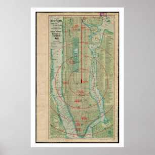 Póster Centro De Nueva York, Primera Ciudad Del Mundo