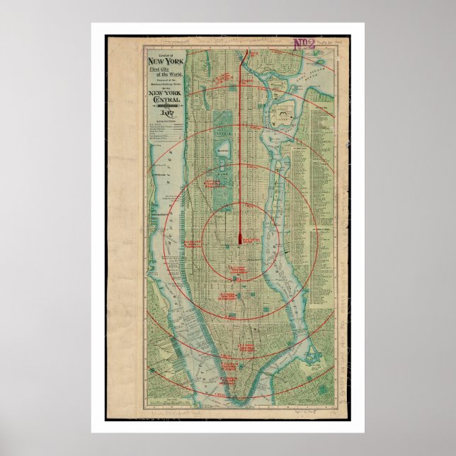 Póster Centro De Nueva York, Primera Ciudad Del Mundo (Frente)