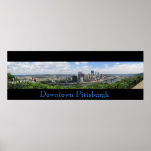 Póster Centro de Pittsburgh Panorama