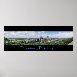 Póster Centro de Pittsburgh Panorama