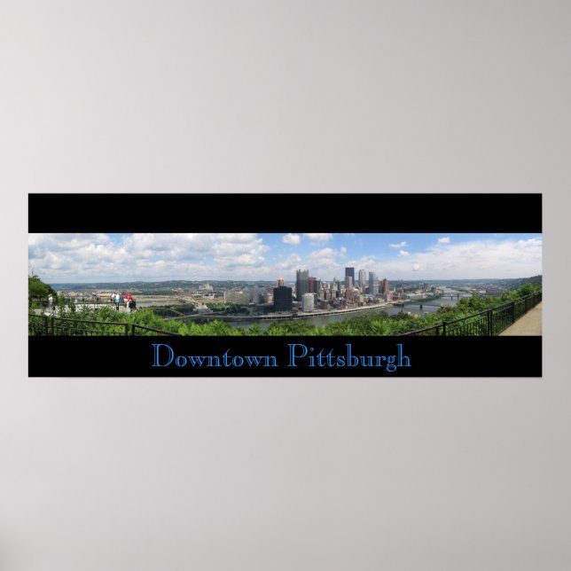 Póster Centro de Pittsburgh Panorama (Frente)
