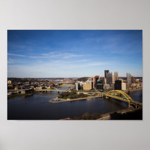 Póster Centro de Pittsburgh, Pennsylvania