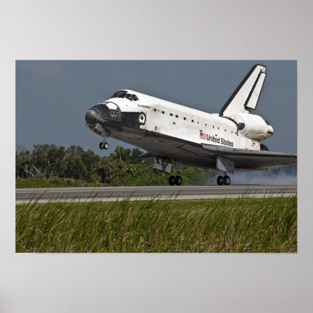 Póster Centro espacial Kennedy del aterrizaje del lanzado (Frente)