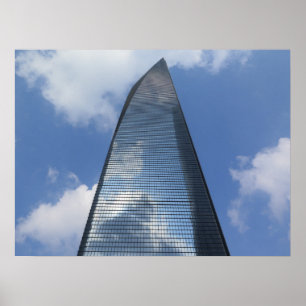 Póster Centro Financiero Mundial de Shanghai China