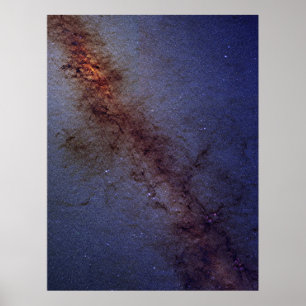 Póster Centro galáctico de la galaxia de la vía láctea -