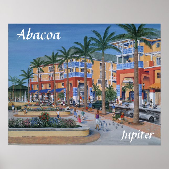 Póster Centro Urbano Abacoa Jupiter (Frente)