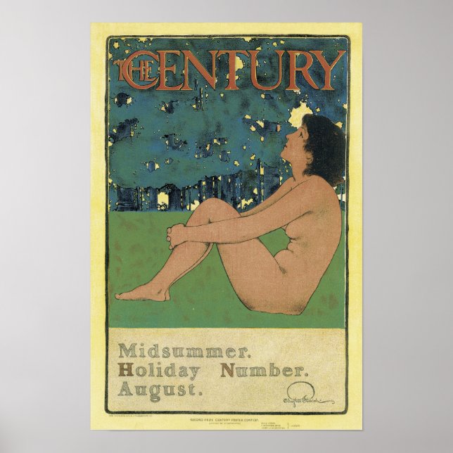 Póster Century MidSummer Holiday August, Maxfield Parrish (Frente)