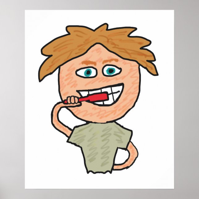 Póster Cepillado de dientes (Frente)