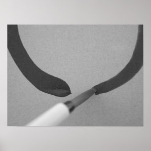 Póster Cepillo de caligrafía de Zen Enso