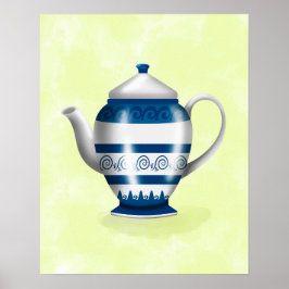 Póster Cerámica hecha a mano tunecina (recipiente para té