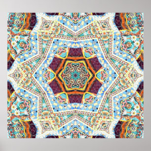 Póster Cerámica Kaleidoscope: Textura de superficie abstr