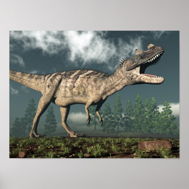 Póster Ceratosaurus dinosaur - 3D render (Frente)