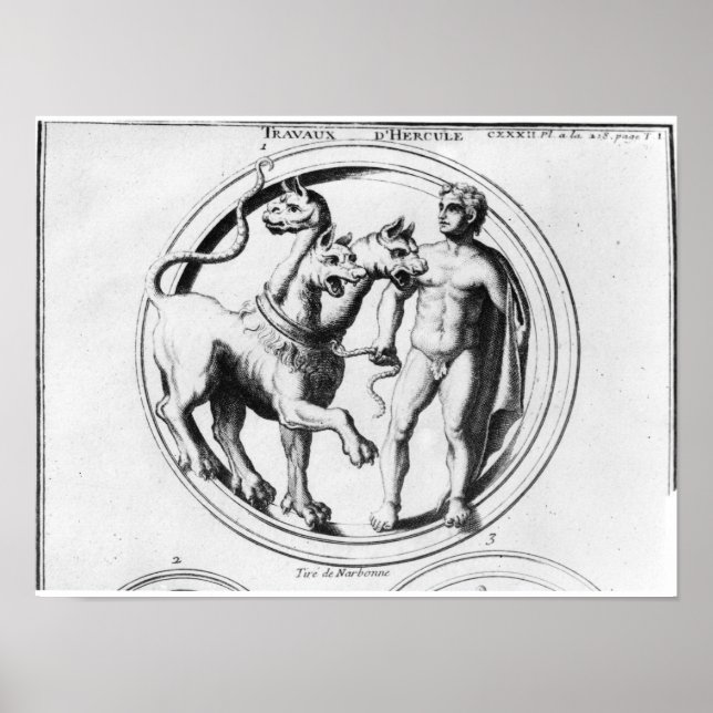 Póster Cerberus Tamed de Hércules (Frente)