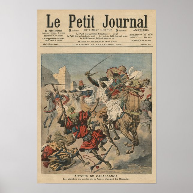 Póster Cerca de Casablanca los goumiers cobrando (Frente)