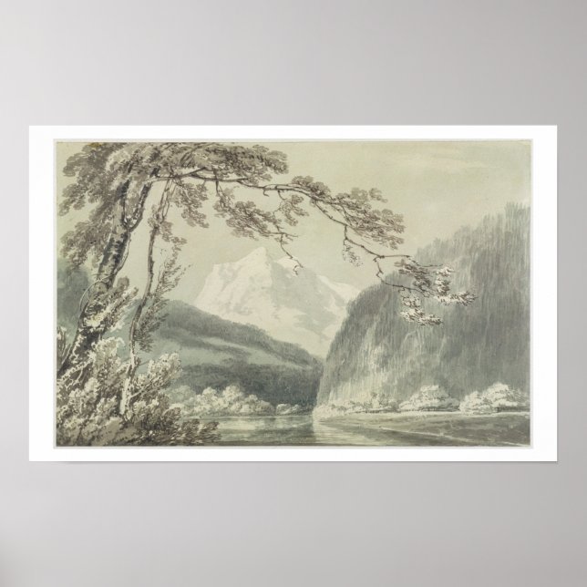 Póster Cerca de Grindelwald, c.1796 (lavado azul y gris s (Frente)