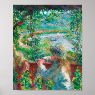 Póster Cerca del lago de Pierre-Auguste Renoir