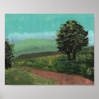 Póster Cercano al paisaje hogareño