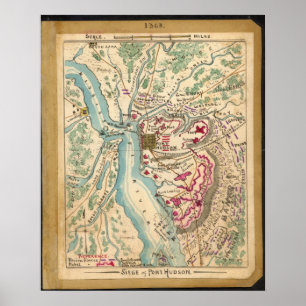 Póster Cerco del puerto el Hudson