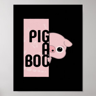 Póster Cerdo A Boo