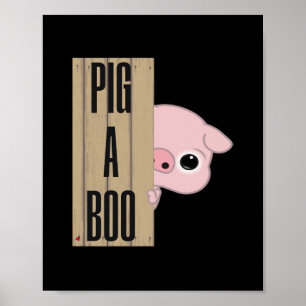 Póster Cerdo A Boo